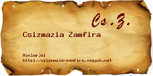 Csizmazia Zamfira névjegykártya